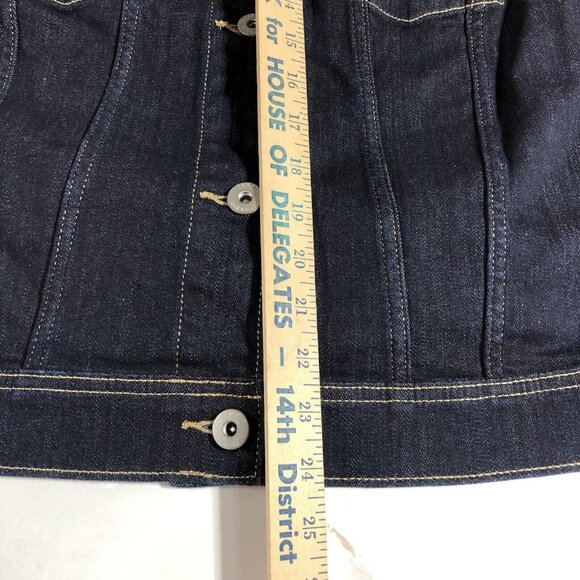 Womens Torrid Dark Wash Sleeveless Stretch Denim Crop Vest Size 6X - Picture 7 of 7